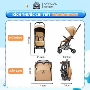 Xe đẩy gấp gọn Baobaohao Z5 cao cấp
