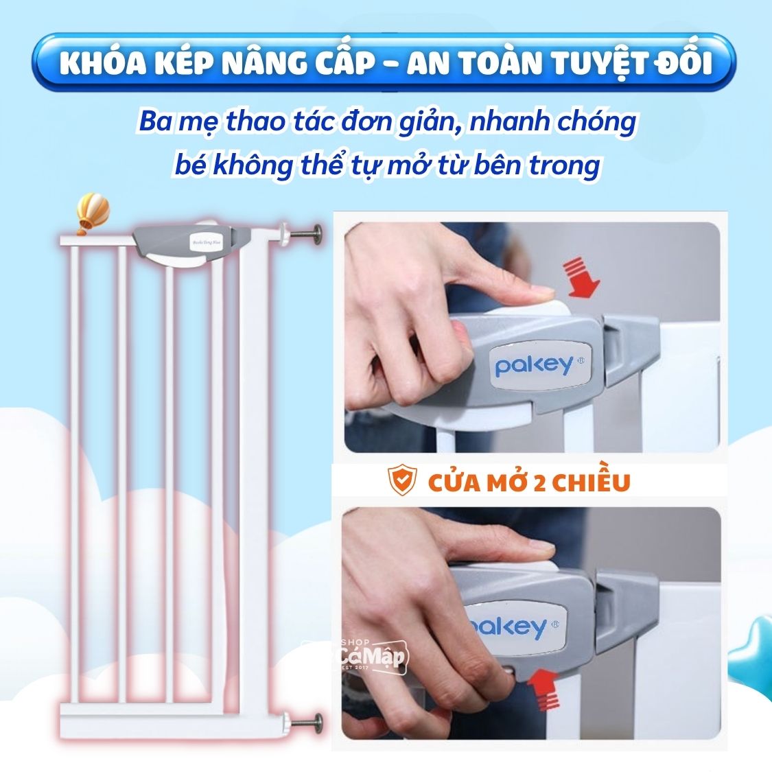 Thanh chắn cửa - Thanh chắn cầu thang Pakey Basic 01 35 Thanh chắn cửa, thanh chắn cầu thang Pakey