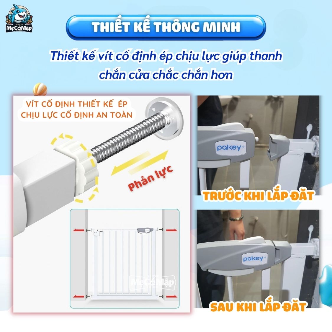 Thanh chắn cửa - Thanh chắn cầu thang Pakey Basic 01 32 Thanh chắn cửa, thanh chắn cầu thang Pakey